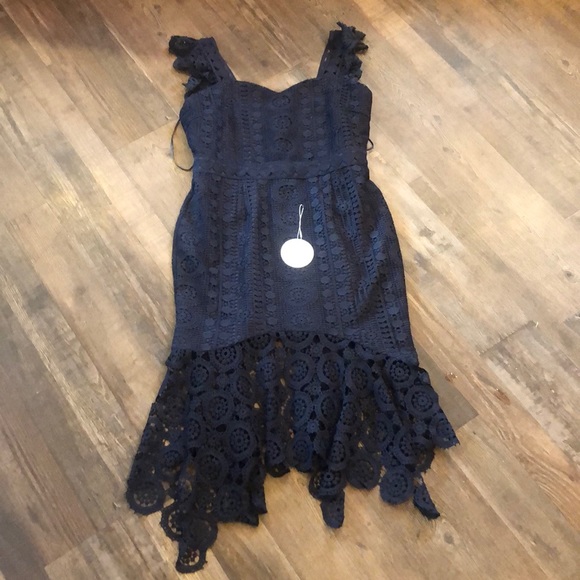 🔥NWT Lady Black Tie dress - Picture 3 of 11